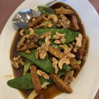 Greens, seitan, nuts  at Mother Chu's Vegetarian Kitchen in Sydney