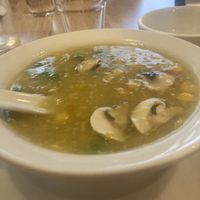 Sweetcorn soup   at Mother Chu's Vegetarian Kitchen in Sydney