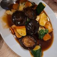 Mushroom tofu dish at Mother Chu's Vegetarian Kitchen in Sydney