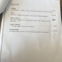 Menu at Lakishmi Vilas Vegetarian Take Away in Dandenong