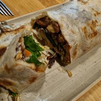 Peking duck wrap $18 at Vegie Bar in Fitzroy