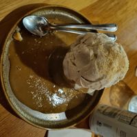 Sticky date pudding $14 at Vegie Bar in Fitzroy