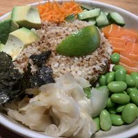 Poke bowl. Expensive but good   at Vegie Bar in Fitzroy