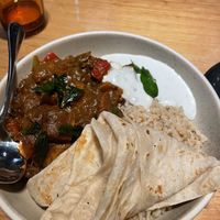 Beef fandang. Very filling, actually has flavour and a bit of spice!   at Vegie Bar in Fitzroy