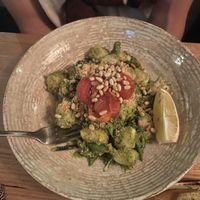 Pesto gnocchi (naturally GF) a winner!   at Vegie Bar in Fitzroy