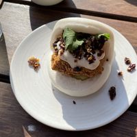 Spiced Chicken bao - OMG 😱 SOOO Yummy  at Vegie Bar in Fitzroy