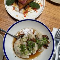 Samosa and gyoza - both very good.  at Vegie Bar in Fitzroy