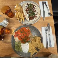 The Souvlaki and the burrito   at Vegie Bar in Fitzroy