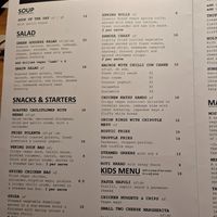 Menu July 2025 at Vegie Bar in Fitzroy