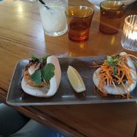 Chicken and duck bao at Vegie Bar in Fitzroy