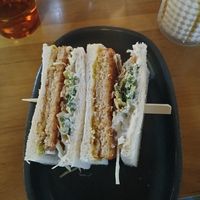Chicken katsu sando at Vegie Bar in Fitzroy
