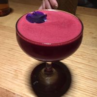 Beet the Blues cocktail at Vegie Bar in Fitzroy