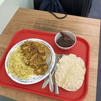 Monday lunch is satay vegetables  at Crossways in Melbourne