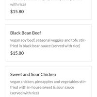 Mock meat dishes at Global Vegetarian in Ormond