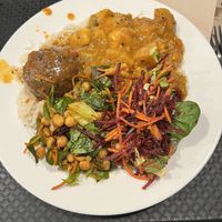 Kofta & veggie curry with salad…”not so hungry plate”   at Gopals in Melbourne