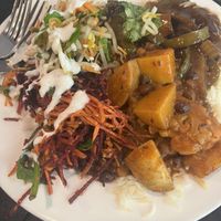 2 curries, 2 saladss  at Gopals in Melbourne