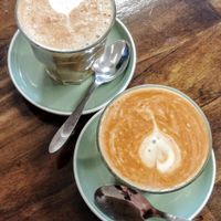 Soy flat whites at Nostralis Wholemeal Pizza in Caulfield North