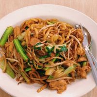 Vegan Udon Noodles with Mock Chicken - 11.50$  at Utopia in Northbridge