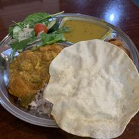 Vegan meal  at Govinda's Restaurant in Northbridge