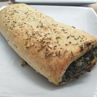 Vegan sausage roll at Manna Wholefoods Cafe in South Fremantle