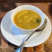 potato soup at Bio Bistro Spicy Spices in Salzburg
