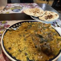 Mushroom curry with Dahl and chapatis   at Bio Bistro Spicy Spices in Salzburg