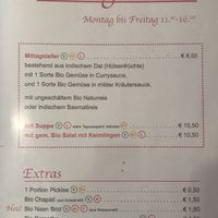 Spicy Spices menu at Bio Bistro Spicy Spices in Salzburg