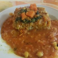 vegan casserole  at Regenbogen Reformhaus in Vienna