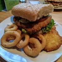 Schnitzel Baguette Menü at Rupp's Vegetarisches Pub   in Vienna