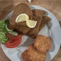 Veganes Wiener Schnitzel mit Kartoffelrösti #Veganuary at Rupp's Vegetarisches Pub   in Vienna