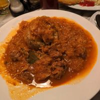 soy goulasch with knodel and sauerkraut at Rupp's Vegetarisches Pub   in Vienna