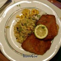 The famous 'Wiener Schnitzel' - vegan version! at Bio Bar von Antun in Vienna