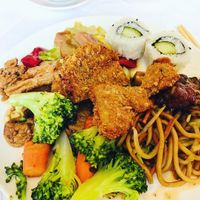 Self-composed buffet plate  at Xu's Cooking in Vienna