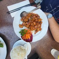 Spezial-Hühnerfleisch mit Reis at Xu's Cooking in Vienna