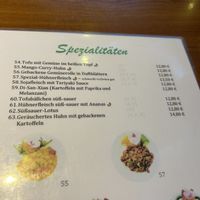 menu  at Xu's Cooking in Vienna
