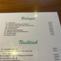 menu  at Xu's Cooking in Vienna