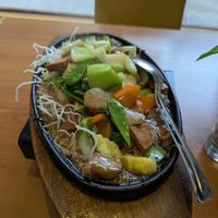 "Ameisen am Baum" with various types of mock meat at Xu's Cooking in Vienna