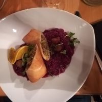 Seitan roulade with apple cabbage at Hollerei in Vienna