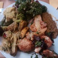 A plate from the buffet. It was a indian inspired buffet that evening. at Dolma in Brussels