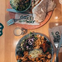 Kebab and salad at Greenway in Ghent