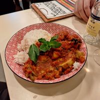 Vegan tajine with rice (couscous was sold out) at Greenway in Ghent