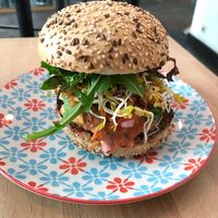 Bbq black bean burger  at Greenway in Ghent