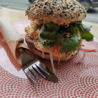 Magic mushroom burger (10,80€) at Greenway in Ghent