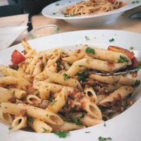 The pesto rosso with Penne, so good! at Lekker GEC in Ghent