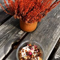 Dessert of thw  at Morgenstedet in Copenhagen