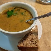 great tasty huge filling daily soup! at Morgenstedet in Copenhagen