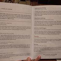 Tea options at Terre a Terre in Brighton