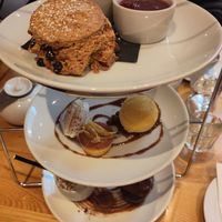Vegan afternoon tea tiers at Terre a Terre in Brighton