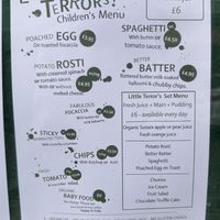 Even a vegan/veg kids menu!  at Terre a Terre in Brighton