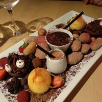 Chocoholic sharing plater for 2 at Terre a Terre in Brighton